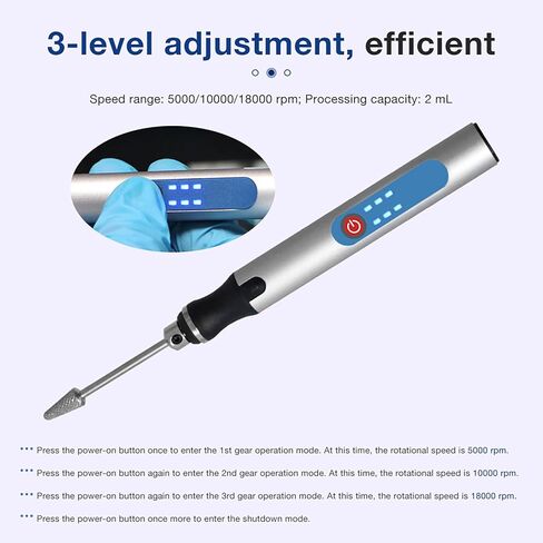 جهاز تجانس صغير محمول، مطحنة مناديل مختبرية محمولة، سعة 2 مل وعمر بطارية 1 ساعة، 5000/10000/18000 دورة في الدقيقة، 3 سرعات قابلة للتعديل، رأس من الفولاذ المقاوم للصدأ، لتجربة الصناعة/المختبر in Kuwait
