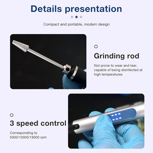 جهاز تجانس صغير محمول، مطحنة مناديل مختبرية محمولة، سعة 2 مل وعمر بطارية 1 ساعة، 5000/10000/18000 دورة في الدقيقة، 3 سرعات قابلة للتعديل، رأس من الفولاذ المقاوم للصدأ، لتجربة الصناعة/المختبر in Kuwait