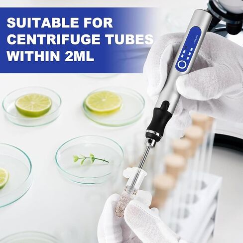 مطحنة مناديل محمولة، جهاز تجانس صغير محمول، سعة التعامل 2 مل و3 مستويات للسرعة 5000/10000/18000 دورة في الدقيقة، قابلة لإعادة الشحن وعمر بطارية 1 ساعة، لأنسجة الحيوانات/النباتات والعينات والأغذية in Kuwait