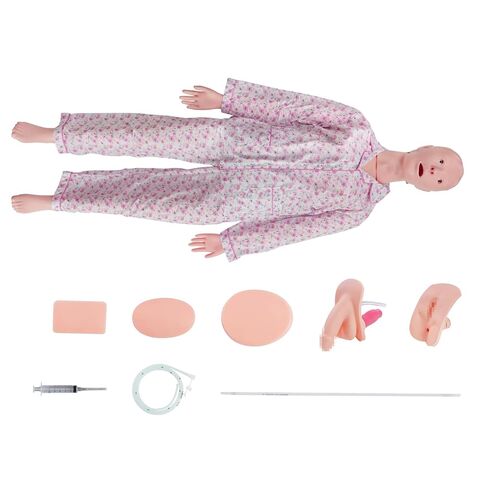 Medical Training Manikin, Full Body Patient Care and Nursing Skills Practice Mannequin Model, Multifunctional Male-Female Nurse Training Dummy for Medical Education in Saudi Arabia