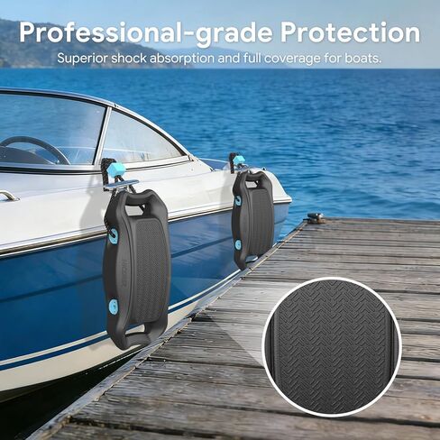 مصدات القوارب سهلة الاستخدام لرسو السفن مصدات محمولة مع حزام طويل للغاية ونظام قفل تلقائي متكامل، حاجز مثالي لبونتون باس جون جت سكي وقارب الصيد (عبوتان) in Kuwait