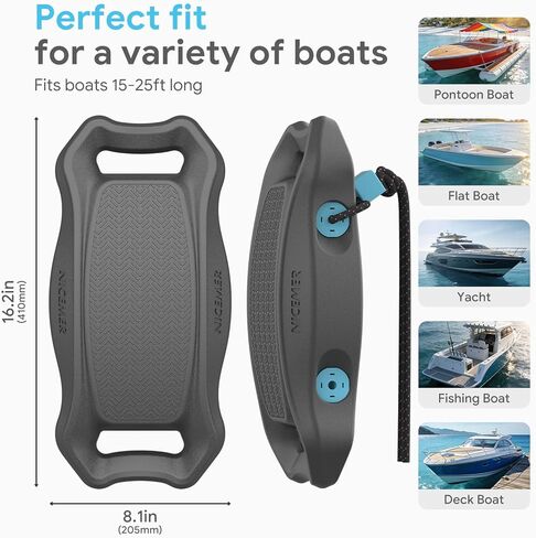 مصدات القوارب سهلة الاستخدام لرسو السفن مصدات محمولة مع حزام طويل للغاية ونظام قفل تلقائي متكامل، حاجز مثالي لبونتون باس جون جت سكي وقارب الصيد (عبوتان) in Kuwait