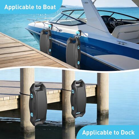 مصدات القوارب سهلة الاستخدام لرسو السفن مصدات محمولة مع حزام طويل للغاية ونظام قفل تلقائي متكامل، حاجز مثالي لبونتون باس جون جت سكي وقارب الصيد (عبوتان) in Kuwait