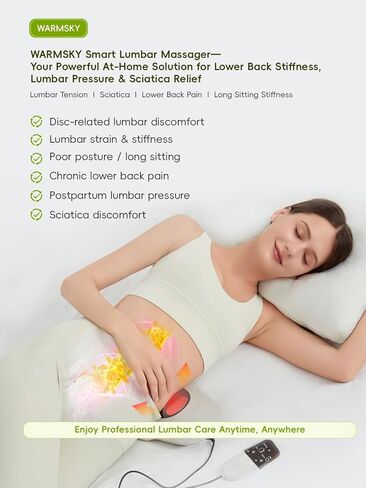 Smart Lower Back Massager with Soothing Warm Therapy & Air Traction – Spinal Decompression Device for Sciatica Relief, Lumbar Pressure & Stiffness – Ideal Gift for Parents & Loved Ones in Kuwait