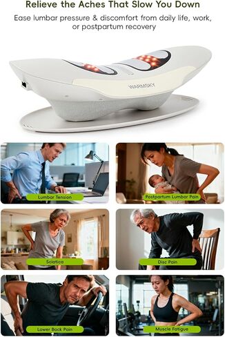 Smart Lower Back Massager with Soothing Warm Therapy & Air Traction – Spinal Decompression Device for Sciatica Relief, Lumbar Pressure & Stiffness – Ideal Gift for Parents & Loved Ones in Kuwait