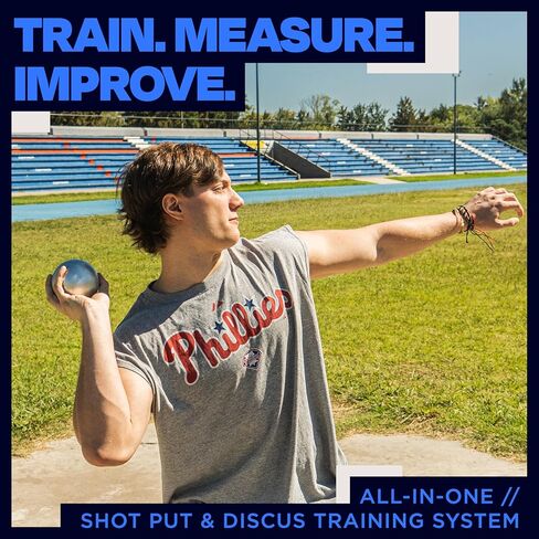 Shot Put and Discus Set – 8.8 lb Shot Put Ball + 1kg Discus + 100ft Measuring Tape – Track & Field Training Set for Athletes, Schools & Outdoor Practice – Official Size & Weight in Saudi Arabia