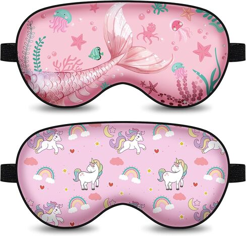 2 Pcs Sleep Eye Mask, Construction Vehicles Masks with Adjustable Buckle for Sleeping, Soft Lightweight Eye Mask, Blackout Sleep Mask for Kids Teens Adult Home Travel Party Game Eye Cover Blindfold in Saudi Arabia