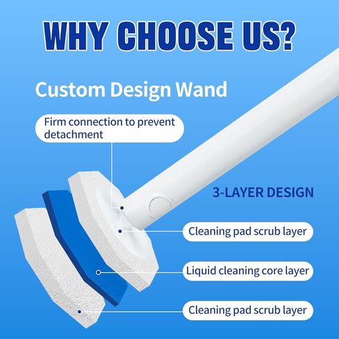 مجموعة فرشاة وحامل مرحاض للاستعمال مرة واحدة، مع 50 قطعة من عبوات عصا المرحاض للكلوروكس، مجموعة عصا وعاء زيت على شكل حرف T للاستعمال مرة واحدة، للحمام والحوض وحوض الاستحمام، ونظام تنظيف زيت على شكل حرف T بدون لمس in Kuwait