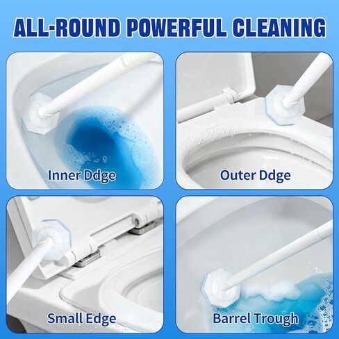 مجموعة فرشاة وحامل مرحاض للاستعمال مرة واحدة، مع 50 قطعة من عبوات عصا المرحاض للكلوروكس، مجموعة عصا وعاء زيت على شكل حرف T للاستعمال مرة واحدة، للحمام والحوض وحوض الاستحمام، ونظام تنظيف زيت على شكل حرف T بدون لمس in Kuwait