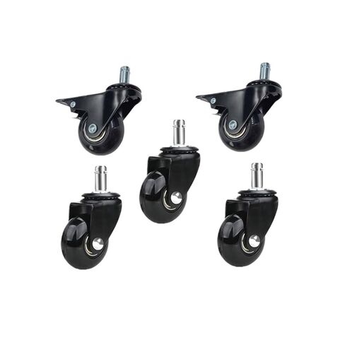 5 Pieces/lot 2/2.5/3 inch Transparent Wheel Brake/Universal 10mm/11mm PU Office Furniture Chair casters(NO.6) in Saudi Arabia