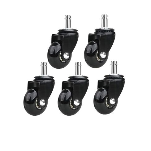 5 Pieces/lot 2/2.5/3 inch Transparent Wheel Brake/Universal 10mm/11mm PU Office Furniture Chair casters(NO.6) in Saudi Arabia