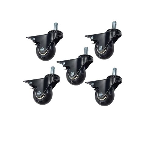 5 Pieces/lot 2/2.5/3 inch Transparent Wheel Brake/Universal 10mm/11mm PU Office Furniture Chair casters(NO.6) in Saudi Arabia