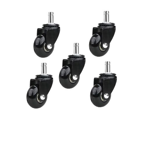 5 Pieces/lot 2/2.5/3 inch Transparent Wheel Brake/Universal 10mm/11mm PU Office Furniture Chair casters(NO.6) in Saudi Arabia