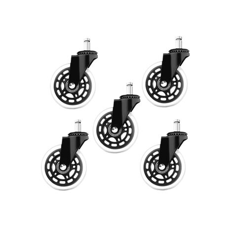 5 Pieces/lot 2/2.5/3 inch Transparent Wheel Brake/Universal 10mm/11mm PU Office Furniture Chair casters(NO.6) in Saudi Arabia