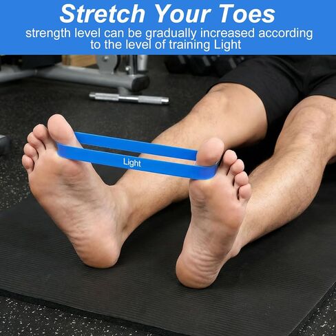 Sibba 5Pcs Toe Resistance Bands Toe Stretcher Bands for Bunion Correction Bunion Relief Toes Strength Foot Exercise Band for Hallux Valgus Yoga Daily Toes Training in Saudi Arabia