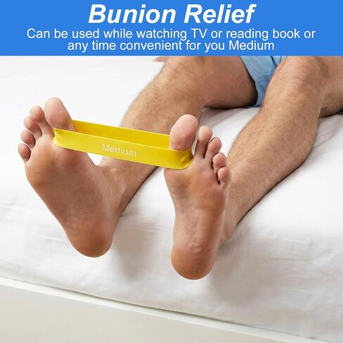Sibba 5Pcs Toe Resistance Bands Toe Stretcher Bands for Bunion Correction Bunion Relief Toes Strength Foot Exercise Band for Hallux Valgus Yoga Daily Toes Training in Saudi Arabia