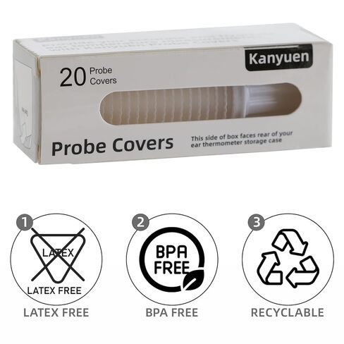 100X Ear Thermometer Probe Covers, Disposable Lens Filters for Braun Thermoscan Themometer, BPA-Free, Refill Covers for Accurate Digital Temperature Readings in Saudi Arabia