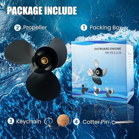 Outboard Propeller Aluminum Boat Propeller 14x13 fit Suzuki Tohatsu BRP,Johnson,Evinrude Boat Engines 60HP 70HP 75HP 90HP 115HP 120HP 140HP in Saudi Arabia