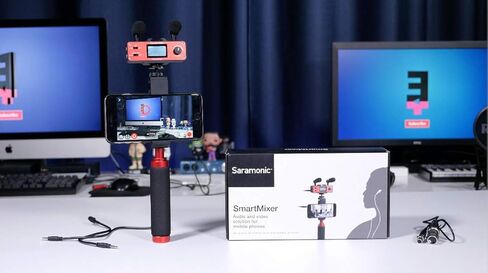Saramonic Smartphone Mixer w/ 2 Mics, XLR, Handgrip & Headphone Out for iPhone & Android (SmartMixer) in Saudi Arabia