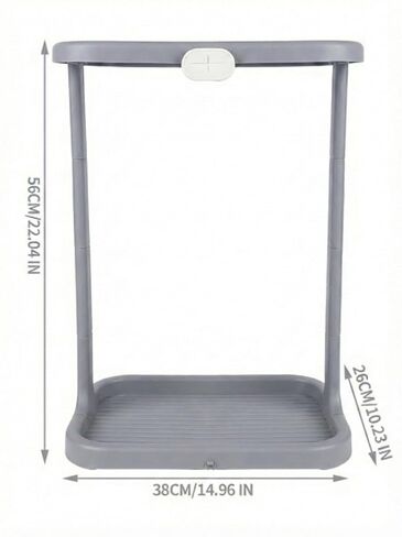 حامل أكياس القمامة القابل للطي في الهواء الطلق من MRBIN، حامل منظم أوراق التخييم قابل للطي ومحمول للمطبخ، RV، الباب الخلفي، الحفلات، الحديقة، تحت المغسلة، يتضمن تثبيتًا آمنًا على الأرض، رمادي in Kuwait