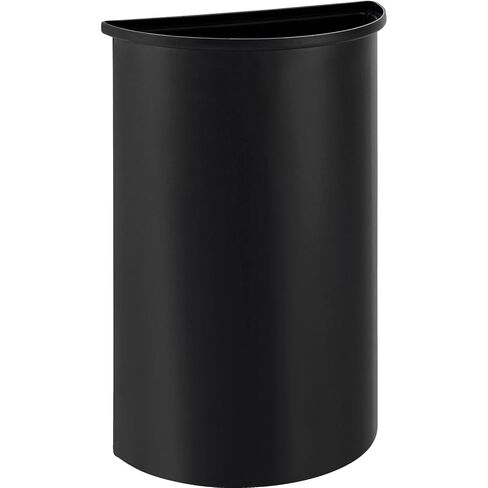 Global Industrial Half Round Side Open Indoor Trash Can with Removable Plastic Liner, 9 Gallon Capacity, 18-1/8"W x 8-7/8"D x 32-5/16"H, Matte Stainless Steel in Saudi Arabia