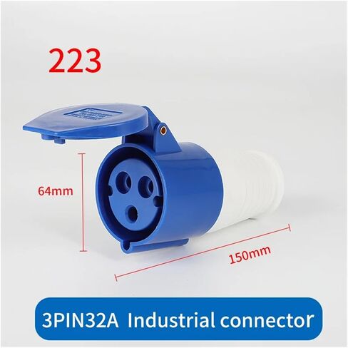 Industrial plug connector 32A 3-pin 4-pin 5-pin electrical connection wall socket panel 220V 380V(3P 32A Connector) in Saudi Arabia