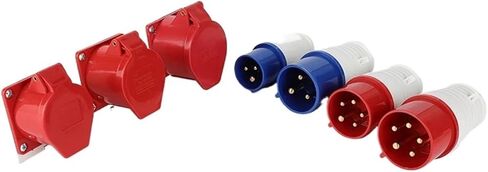 Industrial plug connector 32A 3-pin 4-pin 5-pin electrical connection wall socket panel 220V 380V(3P 32A Connector) in Saudi Arabia