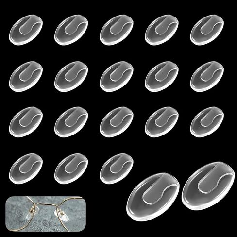 10 Pairs Eye Glasses Nose Pads Slip On Silicone Glasses Nose Pads Non Slip Eyeglass Noses Pieces Replacement for Sunglasses Soft Cushion Noses Grips in Saudi Arabia