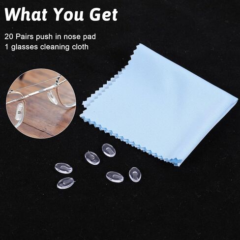 10 Pairs Eye Glasses Nose Pads Slip On Silicone Glasses Nose Pads Non Slip Eyeglass Noses Pieces Replacement for Sunglasses Soft Cushion Noses Grips in Saudi Arabia