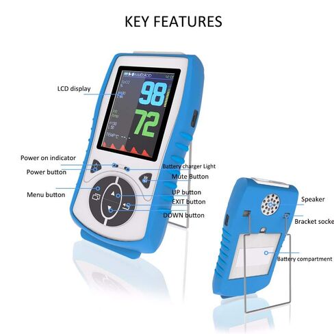 Vet Handheld Pulse Oximeter - Professional for Dogs/Cats/Horses SPO2, Heart Rate, Temperture - Rechargeable Battery (30-Day Guarantee) in Kuwait