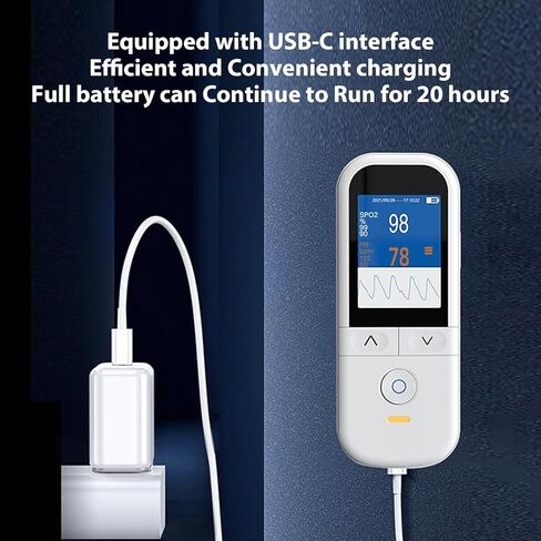 مقياس التأكسج النبضي الطبي للبالغين - مراقبة مستمرة، منبه SpO2 ومنبه النبض قابل للتعديل، مقياس التأكسج المحمول القابل لإعادة الشحن، مقياس التأكسج الاحترافي، إمكانية تتبع البيانات، إنذار فوري in Kuwait