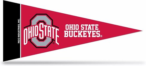 Rico Industries NCAA Ohio State Buckeyes 4-Inch by 9-Inch Classic Mini Pennant Décor in Saudi Arabia