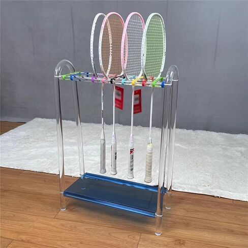 Multicolor Acrylic Tennis and Badminton Racket Storage Stand(Orange) in Saudi Arabia