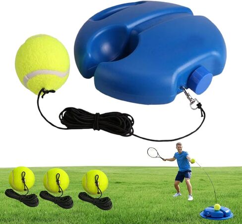 2027 ترقية كرة ممارسة التنس مع سلسلة، أداة التدريب الذاتي للتنس، معدات تدريب SoloTennis معدات التنس مع سلك نايلون عالي المرونة in Saudi Arabia