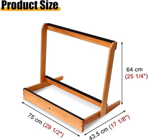 Tennis Racket Storage Stand Solid Wood Multiple Sizes Floor Standing Display Rack(L 75cm(29 1/2")) in Saudi Arabia