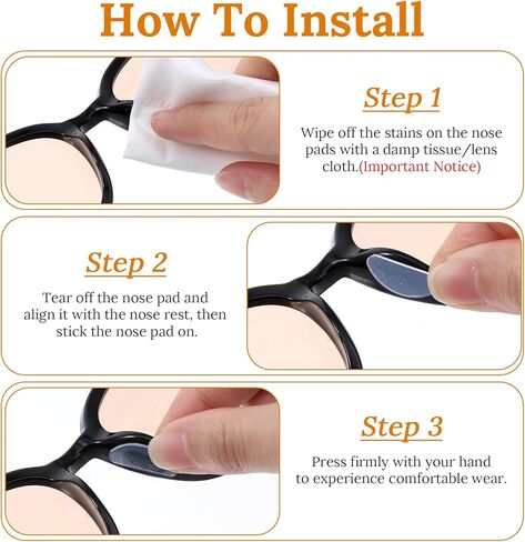 40PCS Nose Bridge Pads for Glasses, 0.75 Inch Adhesive Silicone Nose Pads for Glasses for Comfort & No Marks, Professional Non-Slip Grips for Eyeglasses & Sunglasses (1mm) in Saudi Arabia