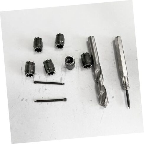 KALLORY 9pcs High-Speed Steel Spot Weld Cutter Drill Bit Set Shank for Stainless Steel Suitable for Power Drill Spot Welding Sturdy and Efficient Cutting Tool in Saudi Arabia