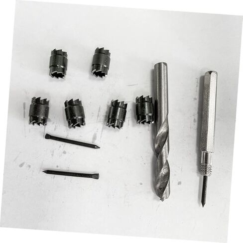 KALLORY 9pcs High-Speed Steel Spot Weld Cutter Drill Bit Set Shank for Stainless Steel Suitable for Power Drill Spot Welding Sturdy and Efficient Cutting Tool in Saudi Arabia