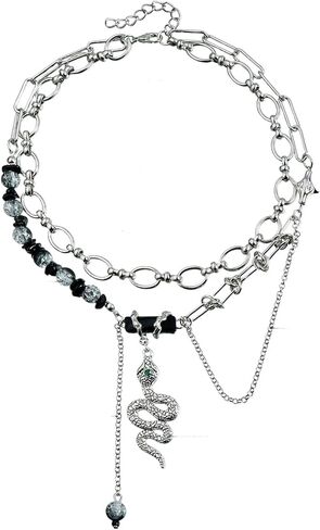 Gothic Snake Choker Necklace for Women Men Punk Snake Necklace Goth Snakes Pendant Necklaces Halloween Jewelry Gifts in Saudi Arabia