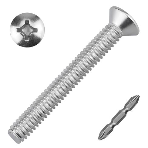 1/4-20 x 2 Machine Screws, 304 Stainless Steel 18-8 Oval Phillips Head Screws for Furniture Assembly Repair DIY, Full Thread, 25-Pack in Saudi Arabia