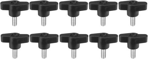 10Pcs Clamping Screw Knob, 36mm Dia T Shaped Grips Knob, Thumb Screws Handle 1/4"-12 Male Thread for Quick Remove Hand Tightening Knob in Saudi Arabia