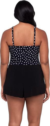 Trimshaper Women's Full Tummy Control Kim Swim Romper with Pockets and Built-in Bra in Saudi Arabia