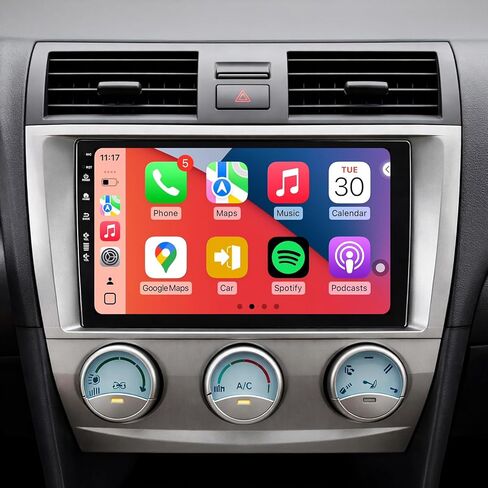 ستيريو راديو السيارة لسيارة Toyota Camry 2006-2011،9 بوصة Android 13 وحدة رئيسية تعمل باللمس، CarPlay اللاسلكي وAndroid Auto، نظام ملاحة GPS، كاميرا احتياطية عالية الدقة، وصلة مرآة، WiFi 6، بلوتوث 5.4، FM، SWC in Kuwait