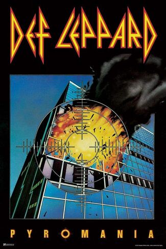 Def Leppard Poster Pyromania Album Cover 80s Rock Band Posters Vintage Music Heavy Metal Cool Wall Art Print Poster 24x36 in Saudi Arabia