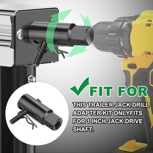 WYNNsky Heavy-Duty Trailer Jack Drill Adapter, Used with 1/2’’ Drive Adapter or 1’’ Socket in Saudi Arabia