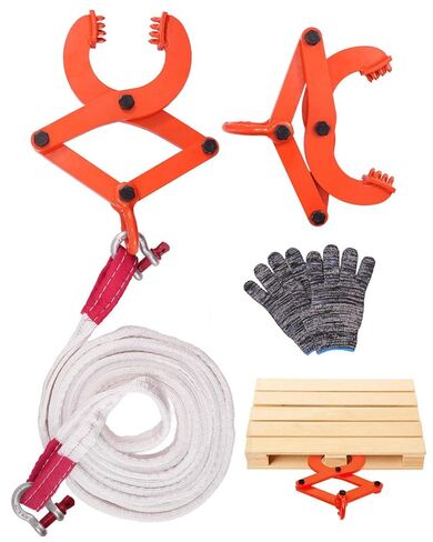 Pickup Pallet Puller Clamp Kit 1T/2205Lbs Truck Pallet Puller Clamp with 2 Steel Hooks & 13.1ft Tow Strap & Gloves, Stump/Tree Pallet Puller Tool for Pulling Pallets Wood or Heavy Thing in Saudi Arabia