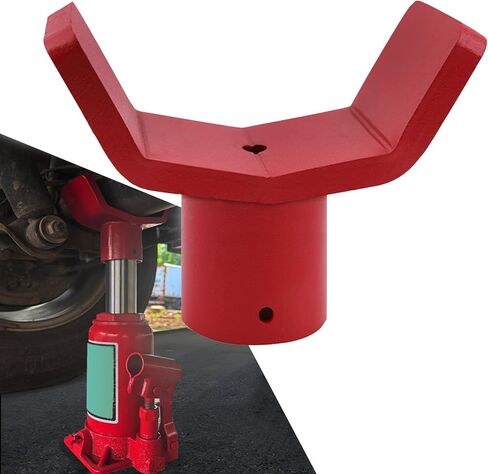 Bottle Jack Adapter 12T, Universal Steel Lifting Saddle for 3"-4" Round & Square Axle Tubes, Fits 1.65"(42mm) or Smaller Bottle Jack Accessories(Black) in Kuwait