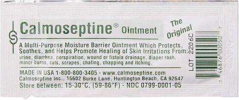 Calmoseptine Ointment Foil Packets 1/8 Oz 3.5G for Rashes and Irritated Skin - Case of 144 in Kuwait