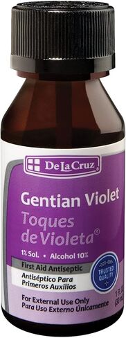 De La Cruz Gentian Violet - Violeta de Genciana - Tincture of Violet 1% First Aid Antiseptic, 1 FL OZ in Kuwait