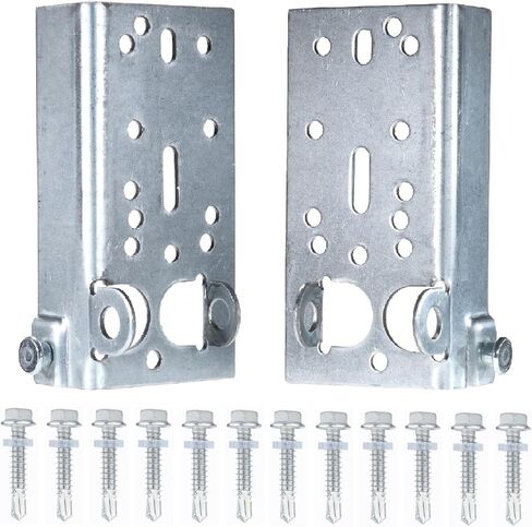 Garage Door Bottom Lifting Bracket, with 12 Pcs M6 Mounting Bolts, for 7/16-Inch Stem, Residential Bottom Roller Brackets, 1 Pair in Saudi Arabia